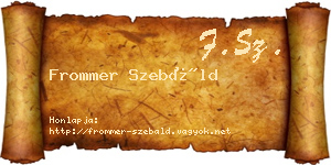 Frommer Szebáld névjegykártya